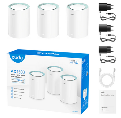 Indoor Mesh Wi-Fi 6 System (3 pack)